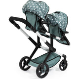 Bayer Design Dolls: Pram Xeo Twin - Green & White Stars