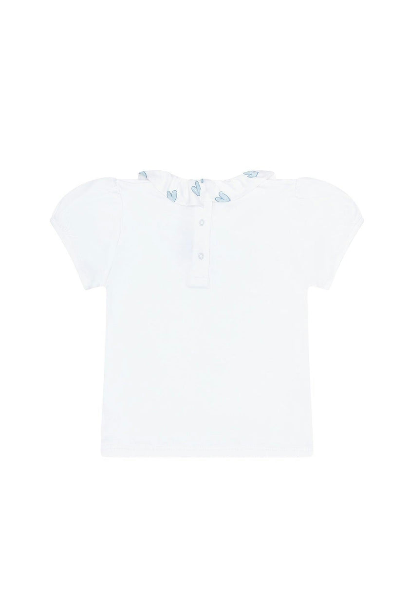 Blue Heart Print Tee