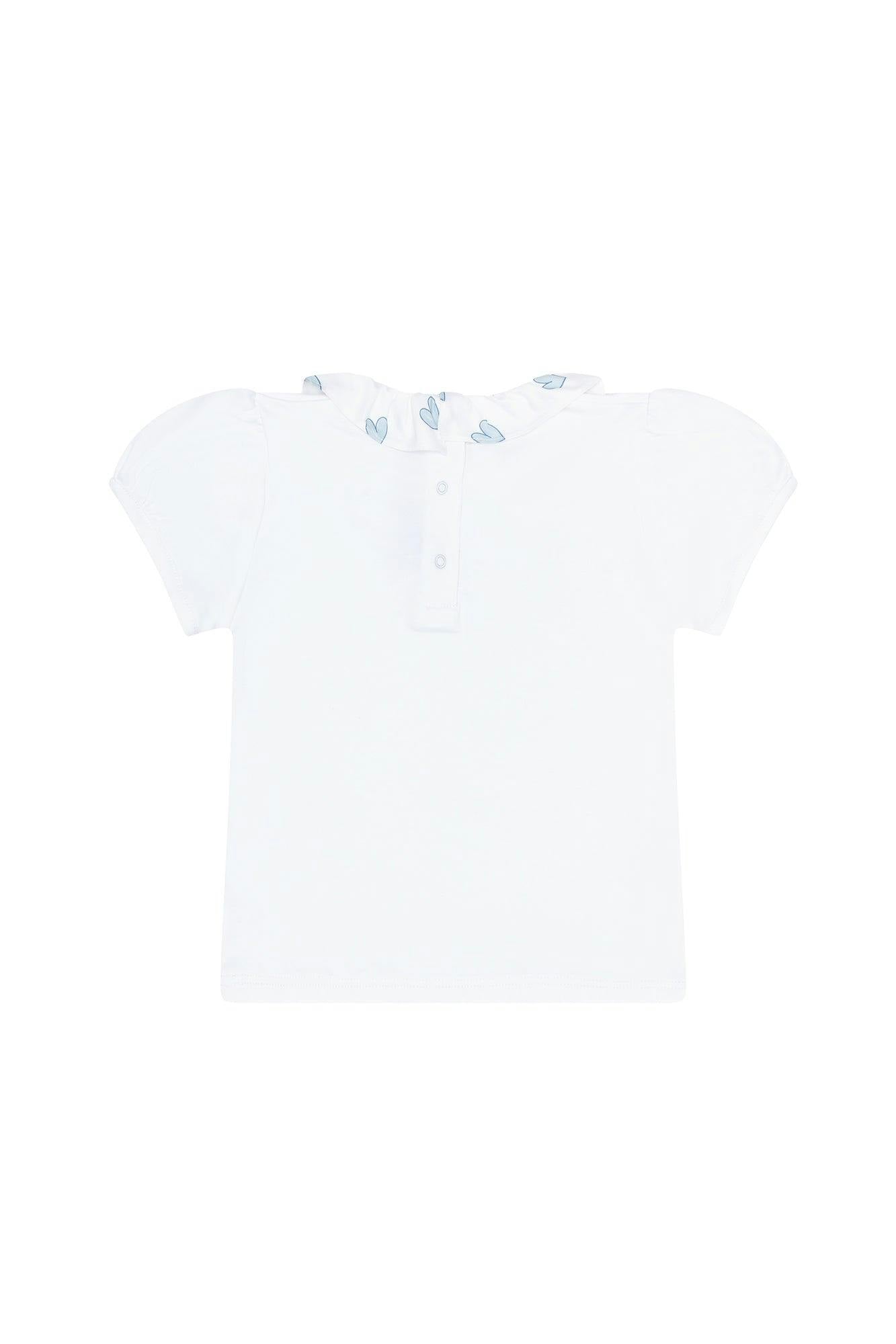 Blue Heart Print Tee