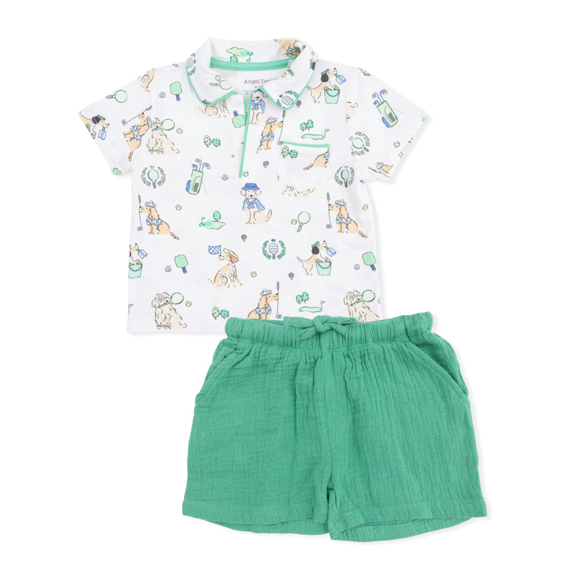 Country Club Dogs Neutral - Polo with Casual Short