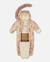 One-Piece Baby Layette Snowsuit Designed for Car Seat