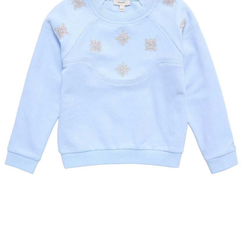 Mini Casey Crewneck Sweatshirt in Light Blue