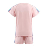 Pink Rainbow Stripe Short Set