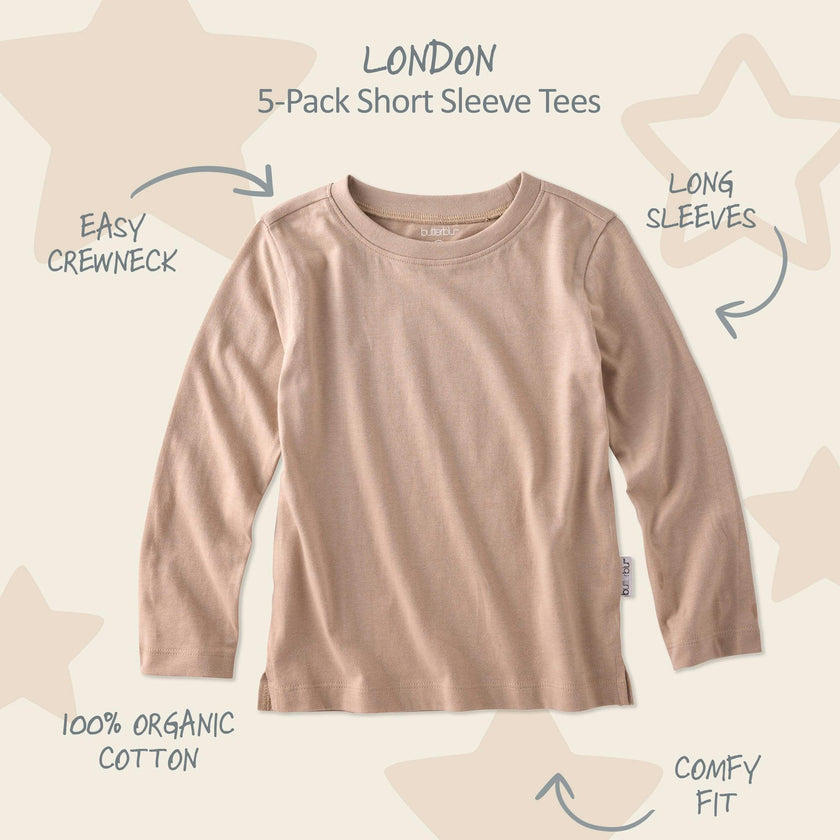 LONDON 5-Pack Toddler Long Sleeve T-Shirts