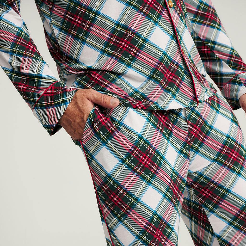 Portia Plaid Men's Luxe Pajama Pant Set
