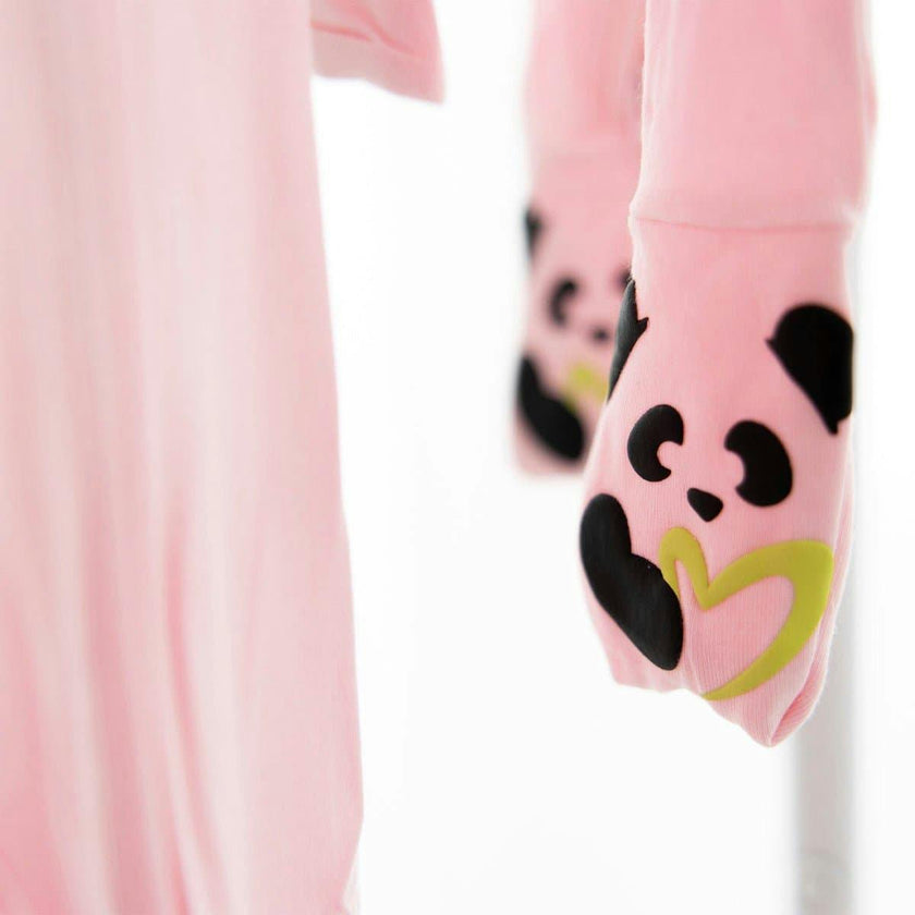 Blush Pink Bamboo Convertible Footie