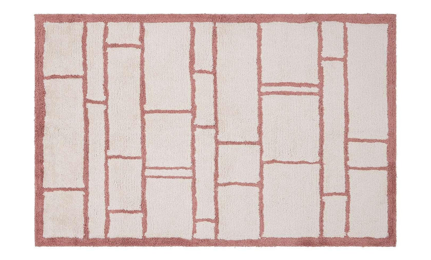 Windowpane Washable Organic Cotton Area Rug