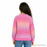 Tween Girls OmbrÃ© Eyelash Sweater | Pink Multi