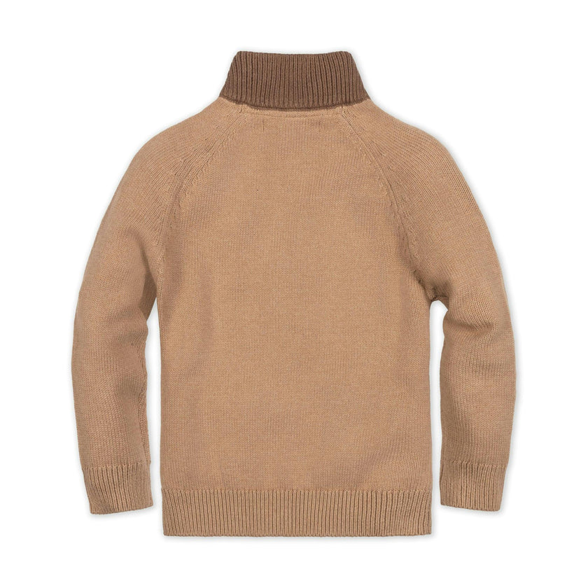 Organic Mock Neck Raglan Cardigan