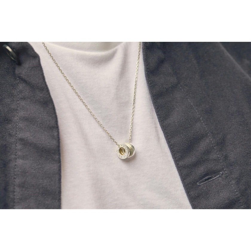 Men's Personalized Unity Necklace, Sterling Silver