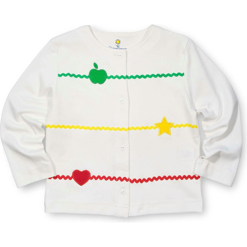 Knit Cardigan With Apple