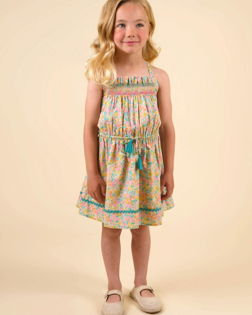 Alisson Dress - Emma Floral Mint print
