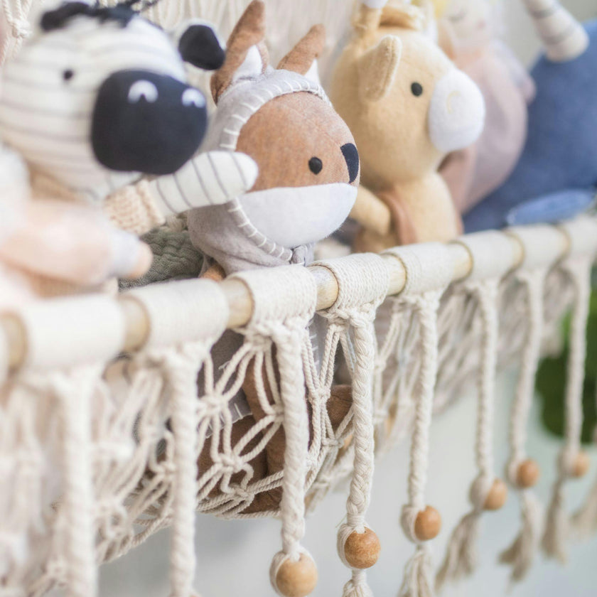 Willow Hanging Macrame Storage Basket