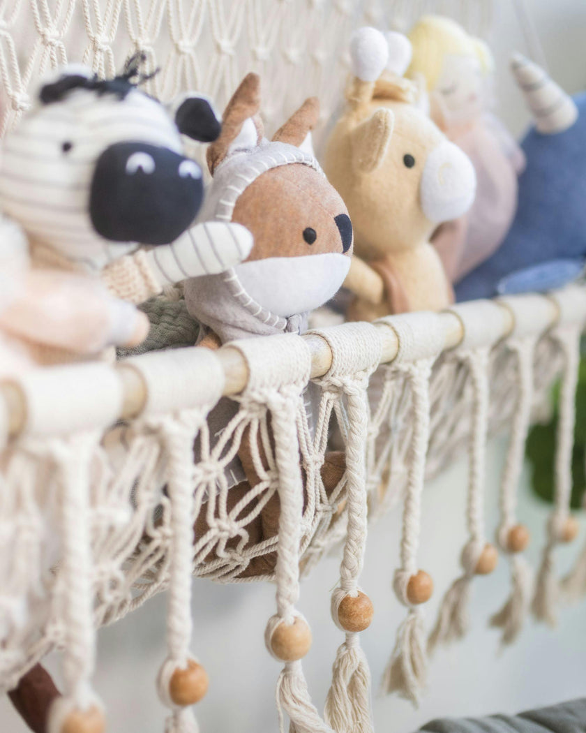 Willow Hanging Macrame Storage Basket