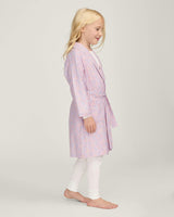 Kid's Twill Robe in Fleur Blush