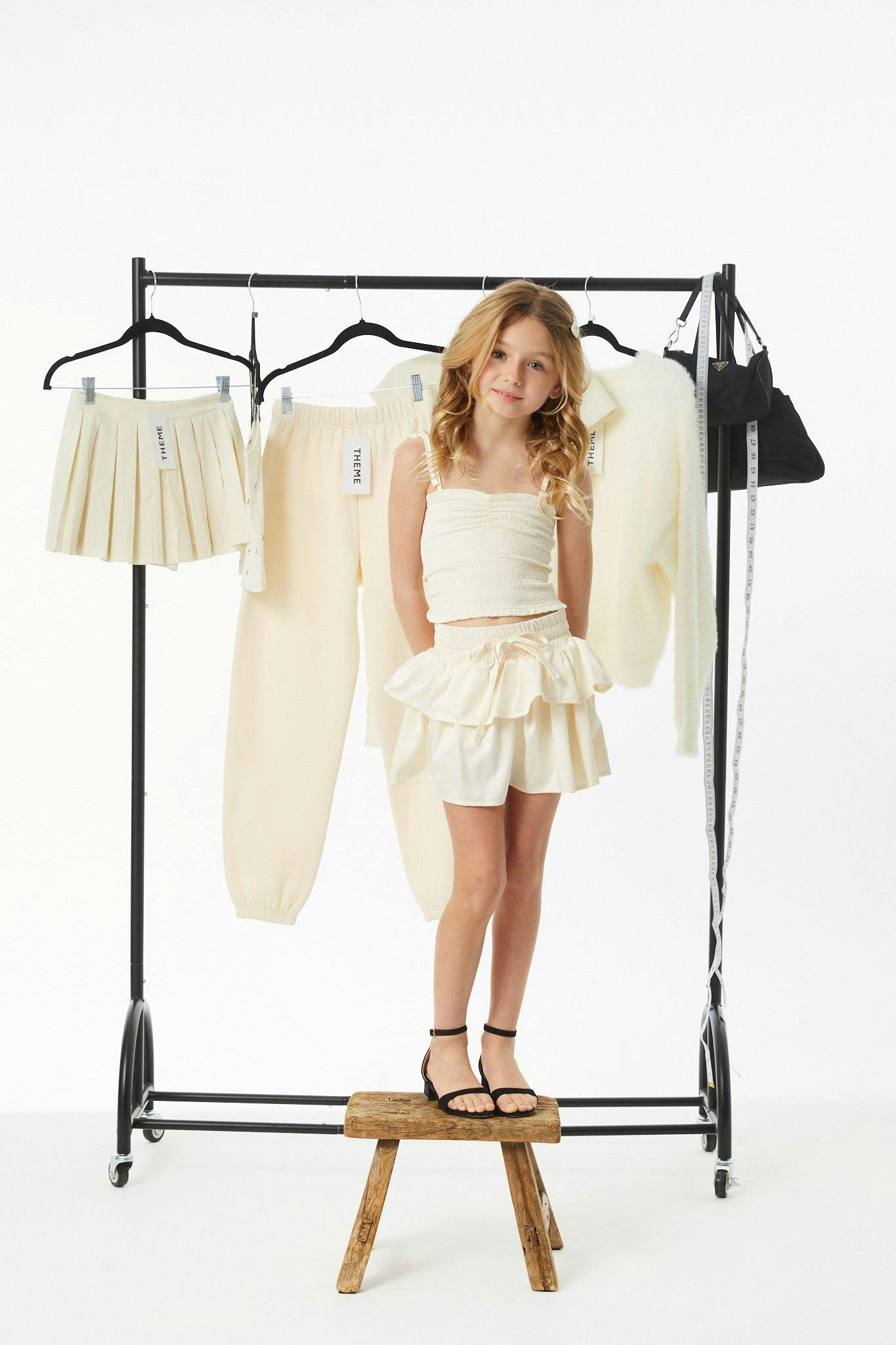 Willow Champagne Satin Skort