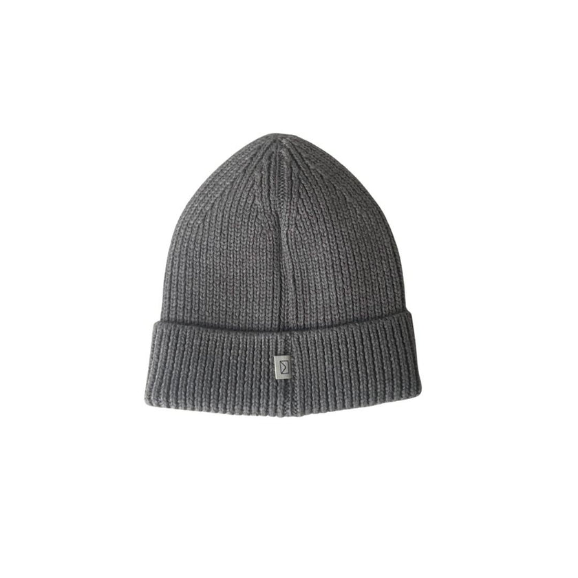 Merino Wool Beanie in Heather Brown