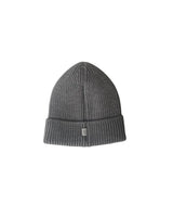 Merino Wool Beanie in Heather Brown