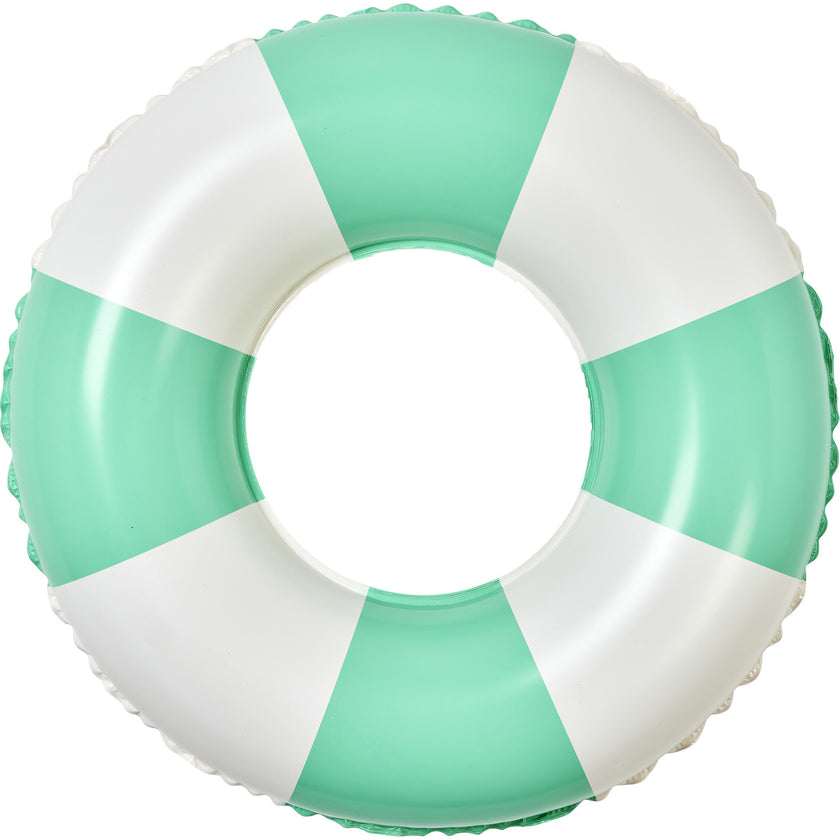 Mini Tube Pool Ring: Zest Green Stripe