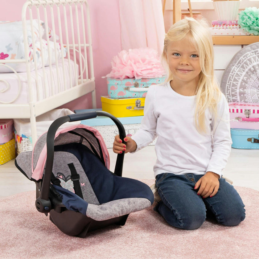 Design Dolls: Car Seat in Grey/Blue/Pink