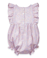 Baby's Twill Ruffled Romper in Fleur Blush
