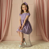 Check Frill Front Dress