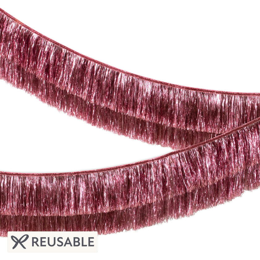 Pink Tinsel Fringe Garland