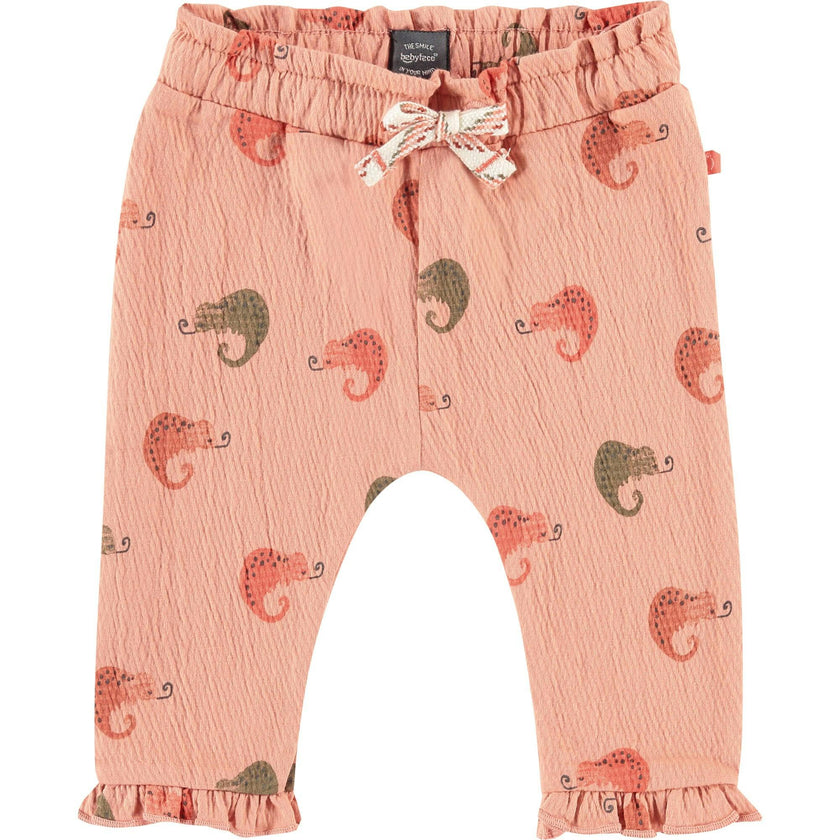 Chameleon Graphic Cinched Waist Pants