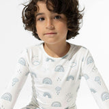 Grey Rainbows Bamboo Kids Pajamas