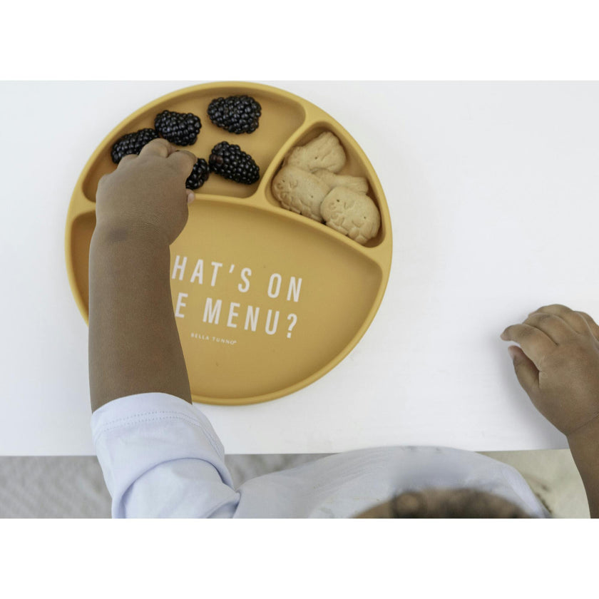 What's On The Menu 3-Section Wonder Silicon Suction Plate