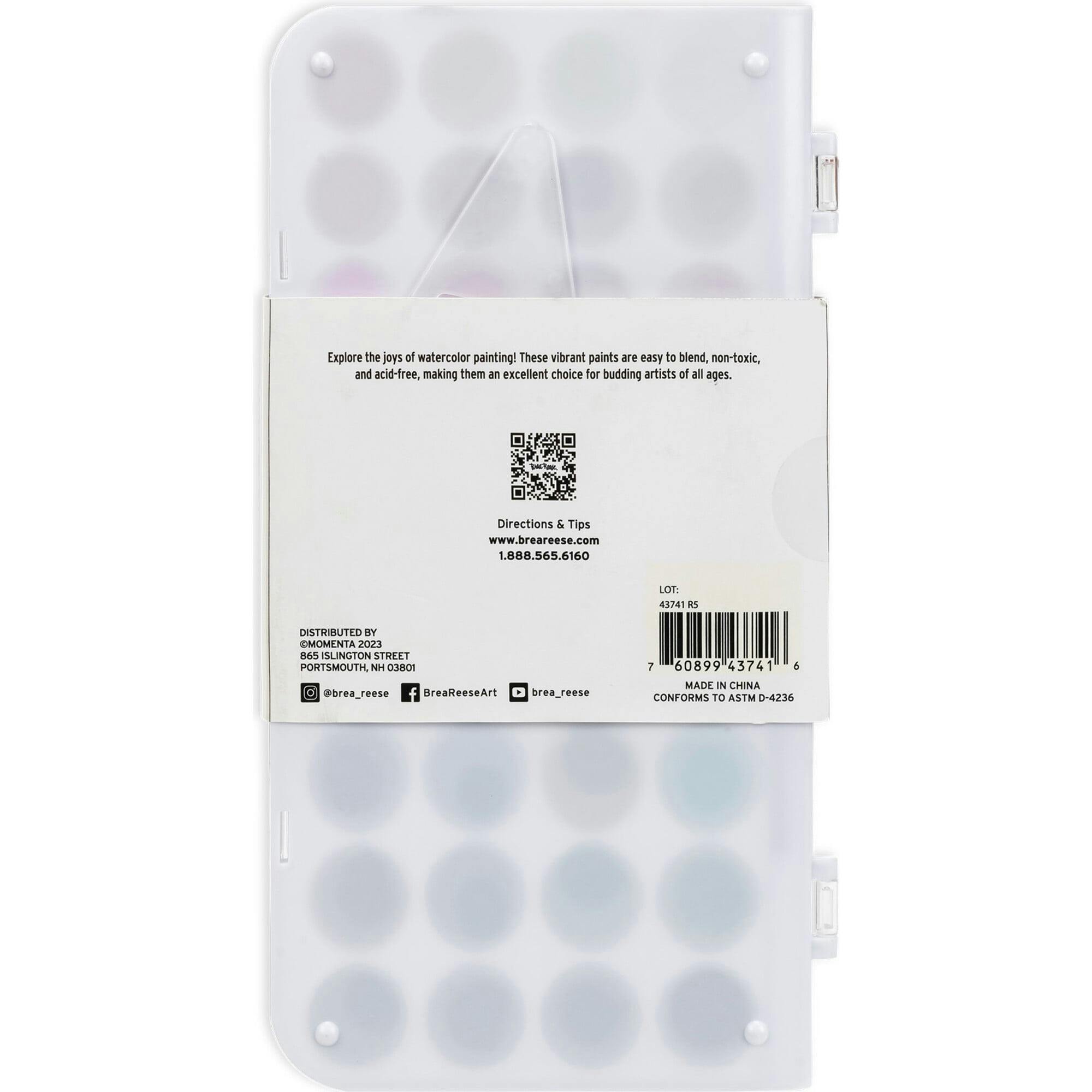 Brea Reese: Essential Watercolor Paint Set: Vibrant - 36 Colors & 1 Brush