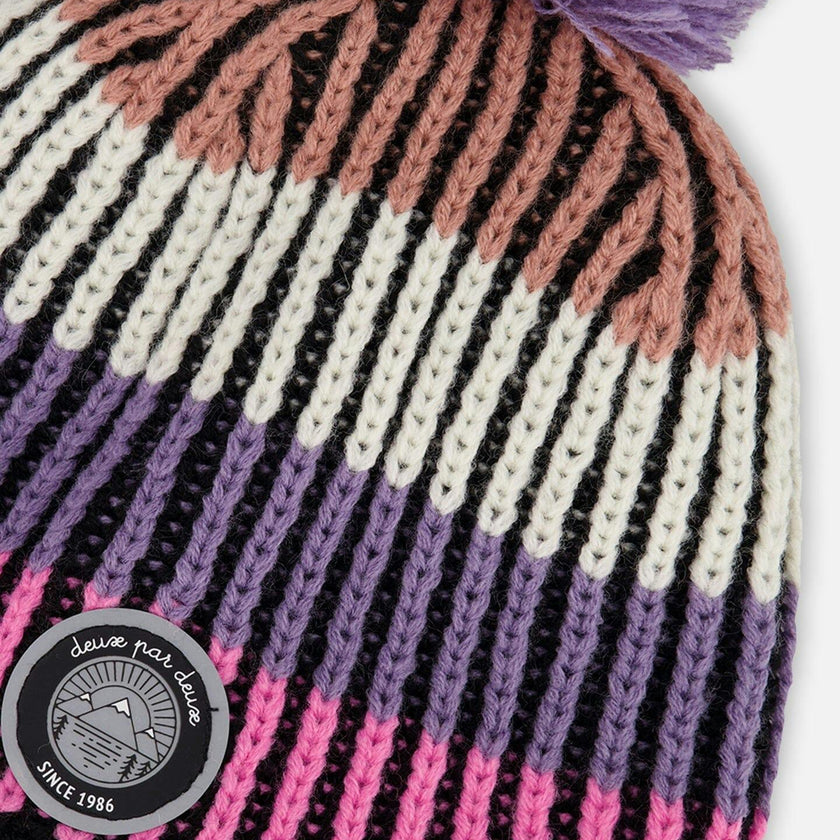 Lined Knit Pompom Hat