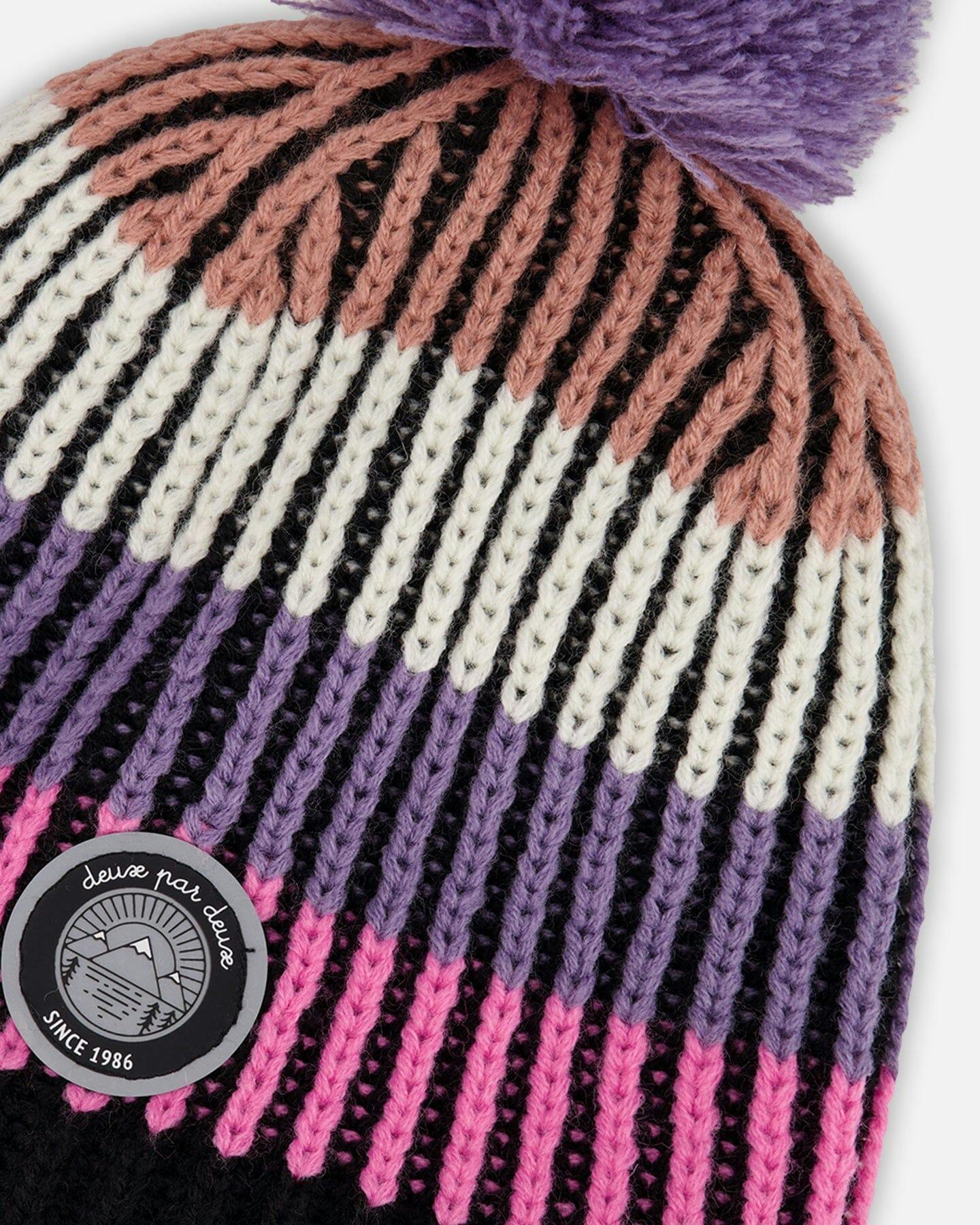 Lined Knit Pompom Hat