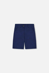 Slant Pocket Bermuda Shorts Navy Blue