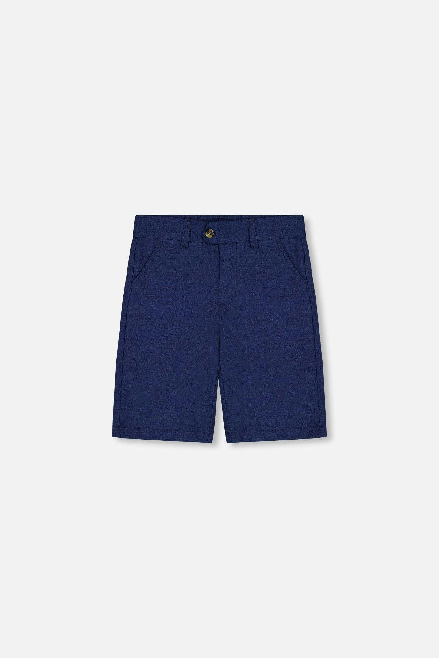 Slant Pocket Bermuda Shorts Navy Blue