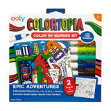 Colortopia Color By Number Paint Marker Kit - Epic Adventures