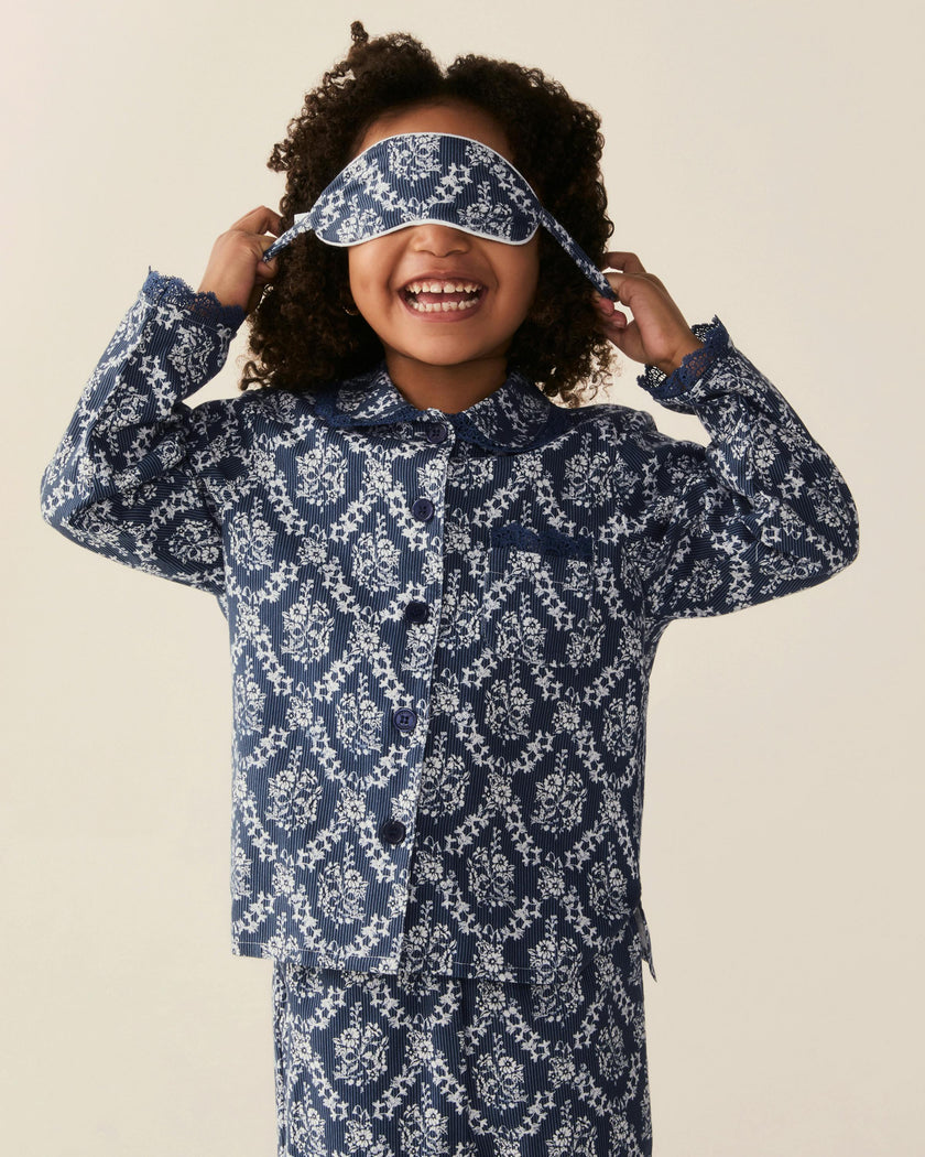 Kid's Twill Grace Pajama Set in Innkeeper Trellis