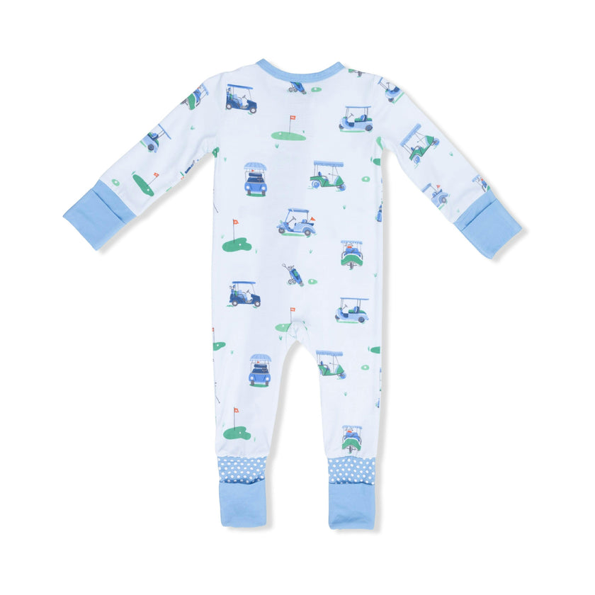 Vintage Golf Carts Blue - Convertible Romper