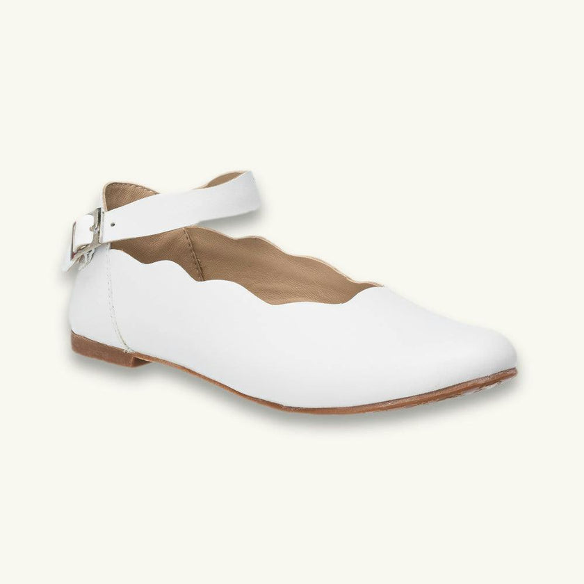Ondina Ballet Flat | White Leather