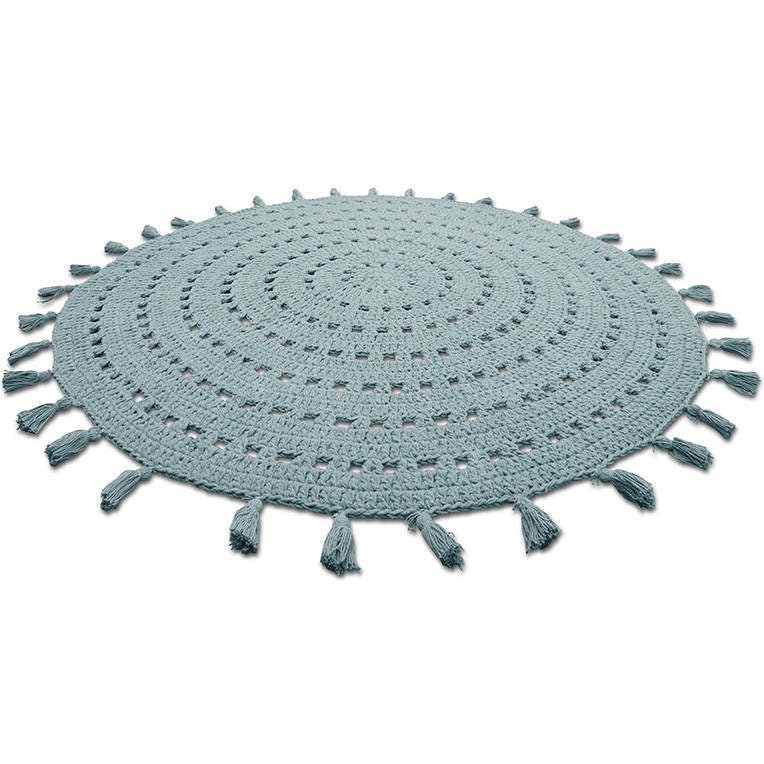 Nila Hand-Crocheted Tassel Round Rug