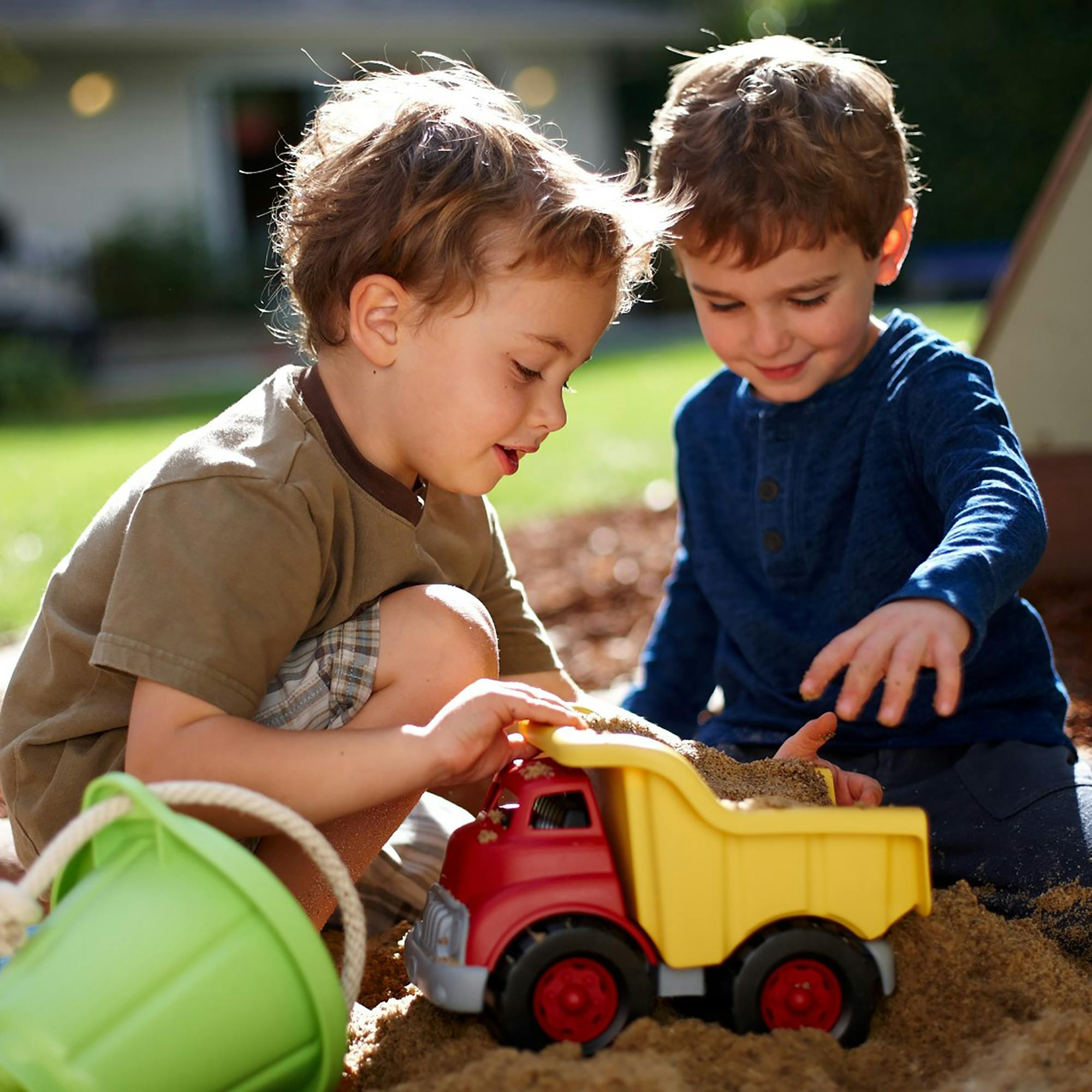 Dump Truck - Yellow & Red
