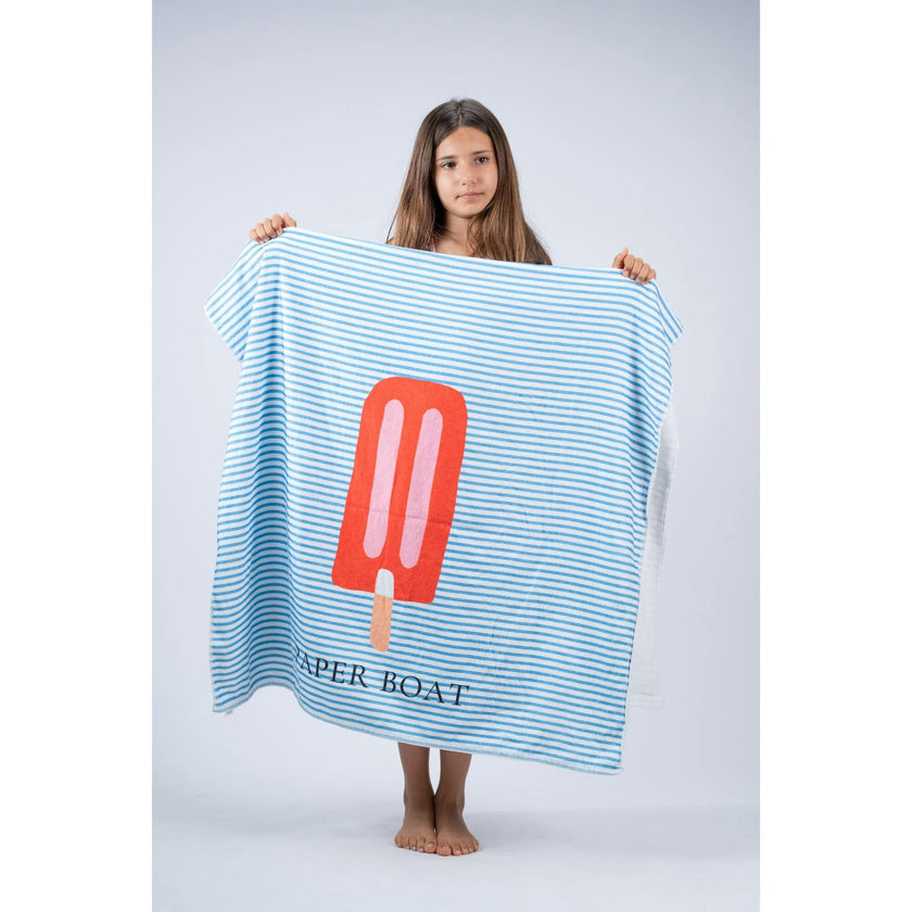 Colored Ice Cream Large Beach Towel