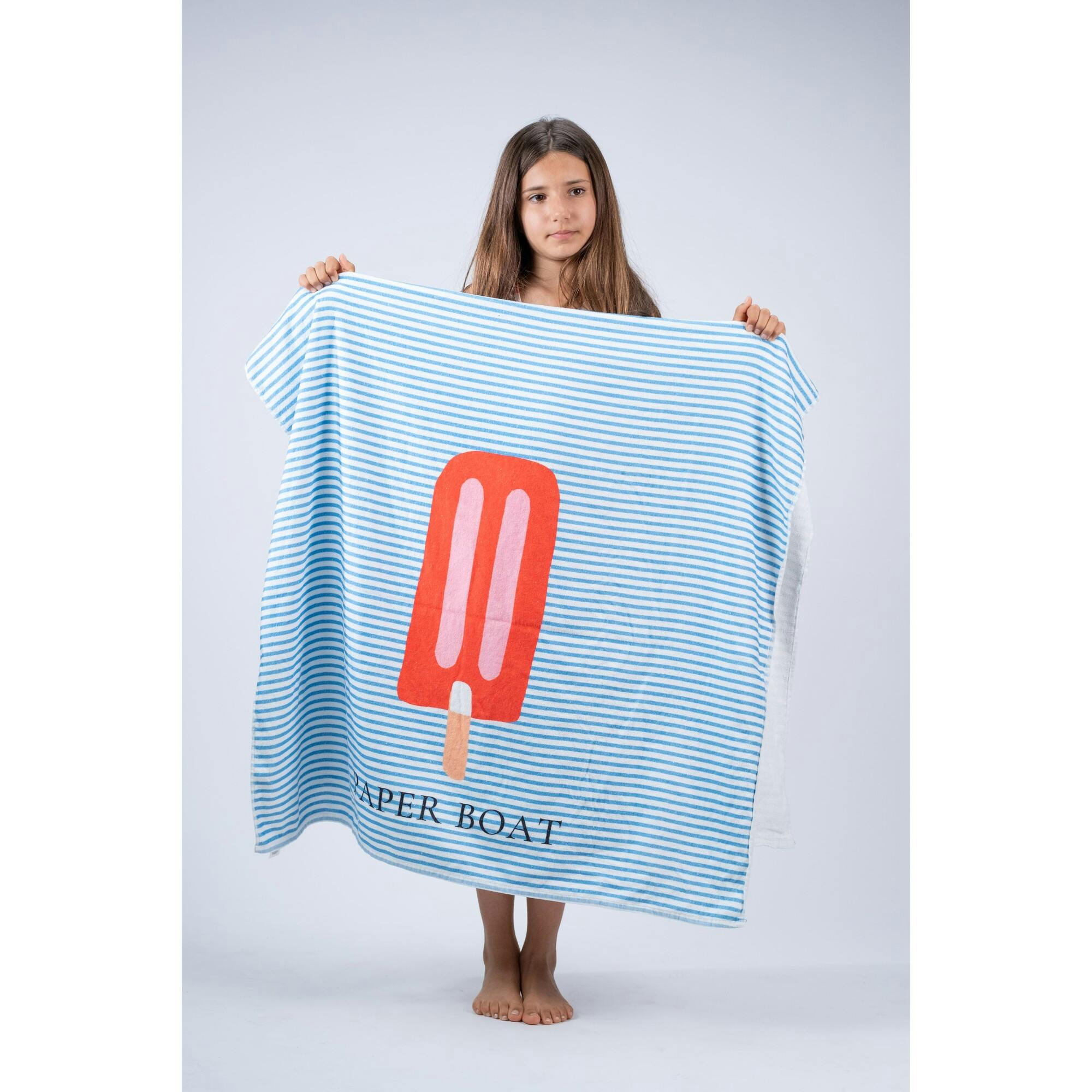 Colored Ice Cream Large Beach Towel