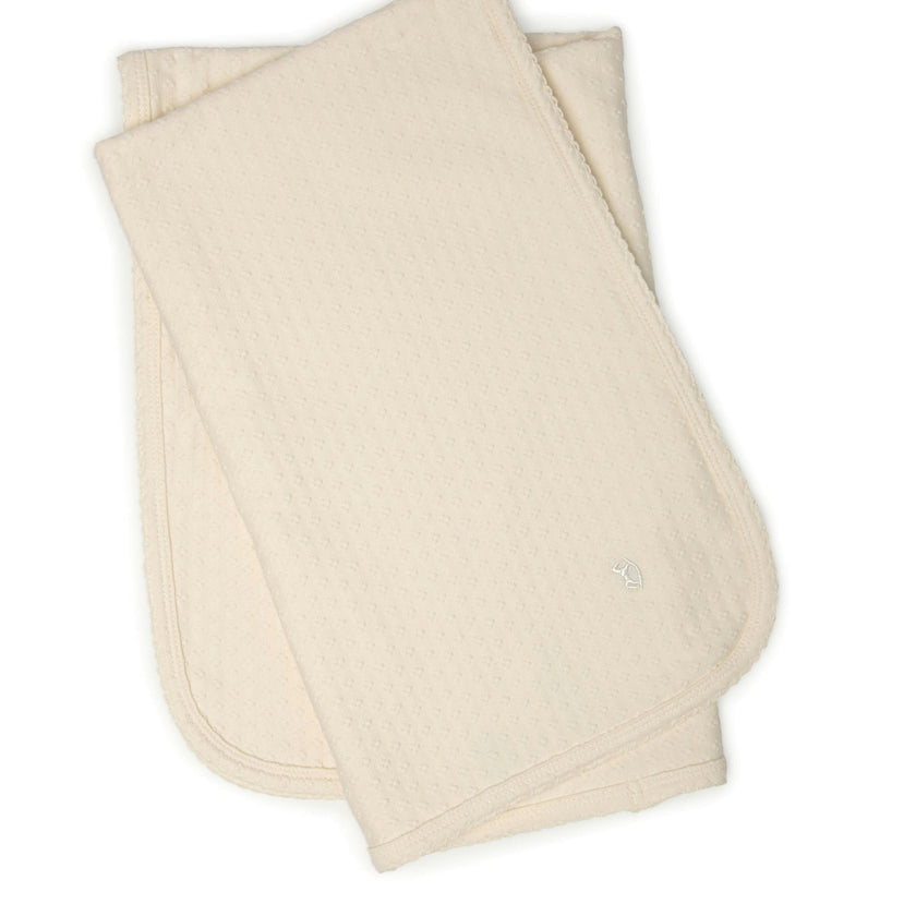 Embossed Diamond Blanket Off White