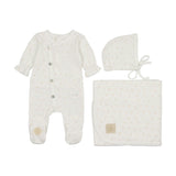 Spray of Cherries Layette Set Ivory