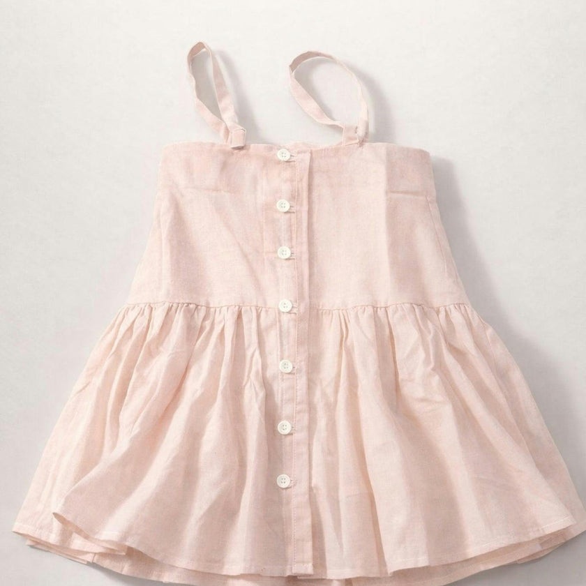 Hikari Pintuck Dress | Soft Pink
