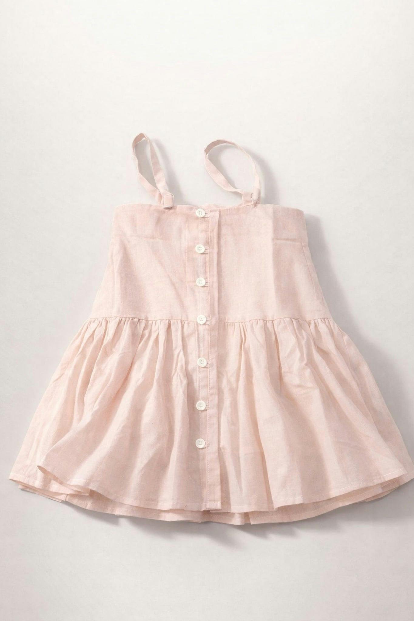 Hikari Pintuck Dress | Soft Pink