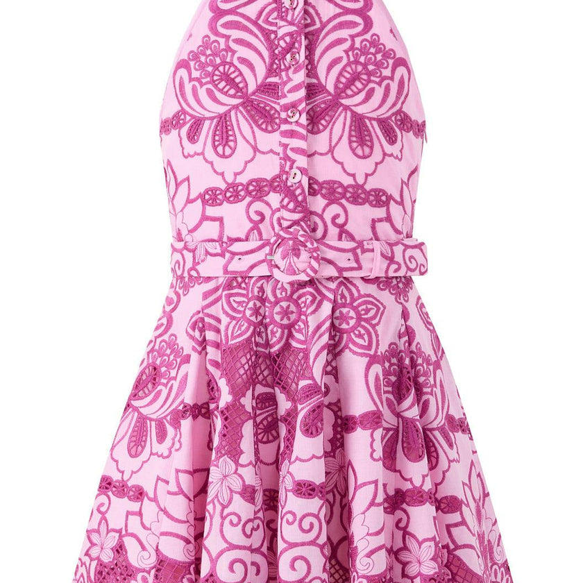 Alora Embroidered Mini Dress