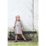 Soft Gingham Contrast Neck & Cuff Long Sleeve Dress