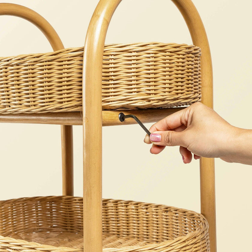 Handcrafted - Con Craft Trolley - Rattan Wicker